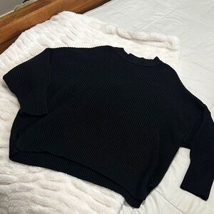 Rue21 Black Ribbed Crew Neck Sweater